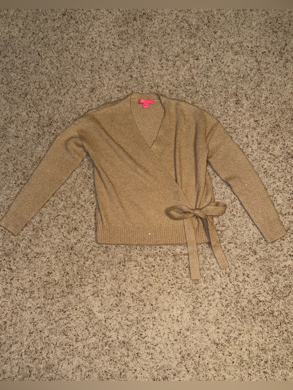 Lilly Pulitzer Women’s Sandbar Metallic Dixie Wrap Sweater Aegean. Size S. NWOT!